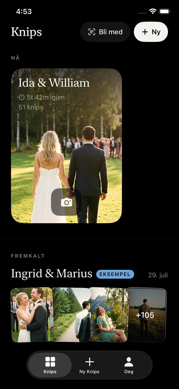 Knips: forsiden med festens album